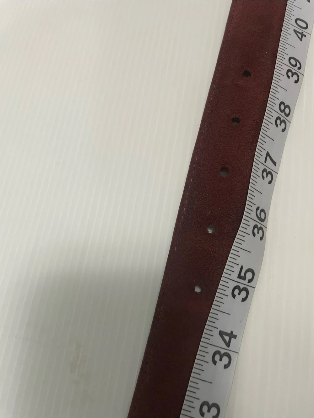 Jay Butler Maroon Suede Leather Belt Size 36